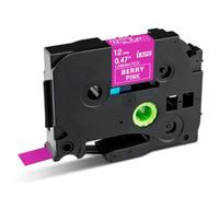 TBXwsofl 1 PCS TZE-231 Cinta de Etiqueta Compatible para PT-H100 P710 P710BT Etiqueta Cinta de 12 mm(Berry Pink 5m)
