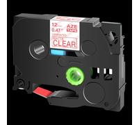 TBXwsofl 1 Uds. Cinta de Etiquetas Mate de 12mm Compatible con Suministros de Impresora TZE-MQP35 TZ M931 M31(Red on Matt Clear)