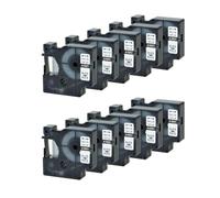 TBXwsofl 10 Uds S0718260 18051 Cinta de Etiquetas de Tubo termorretráctil 6MM Negro sobre Blanco Compatible con Suministros de Impresora Modelos de impresoras de Etiquetas