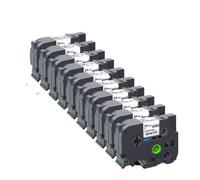 TBXwsofl 10PK 24mm 251 Cintas compatibles con Suministros de Impresora Negro sobre Blanco 251 Funciona con Impresora de Etiquetas PT