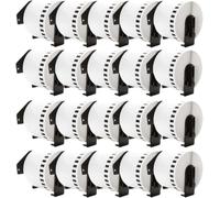 TBXwsofl 20 Etiquetas de reemplazo Compatible con Paquete 62 mm x 30 48m El Papel sin Fin para Las impresoras de Etiquetas Funciona con DK 22205 QL 500