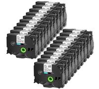 TBXwsofl 20PK Cinta de Etiquetas Negra sobre Blanca de 24 mm x 8 m Compatible con Cinta laminada estándar TZ TZe 251 para Suministros de Impresora con número de Pieza TZ TZe 251