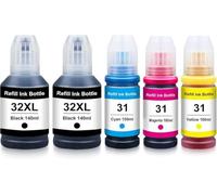 TBXwsofl 32xl 32xl de reemplazo de Botella de Tinta Compatible con Tanque 7301 7602 7001 6001 5101 y Tanque más 551 555 651 Impresoras Suministro de Recarga