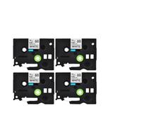 TBXwsofl 4pcs impresión Negra laminada en Blanco 12 mm x 8m de 0.47 Pulgadas Cinta de Etiqueta Compatible con etiquetador 1 2 Pulgadas TZE-231 TZE231 TZ-231 Modelos de Impresora TZE-231