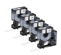 TBXwsofl 5/10pk 12 mm A18483 Etiquetas de poliéster compatibles Cinta para 18482 18483 18484 Black on White Works con 3000 4200 5000(4PK Black on White)