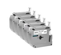 TBXwsofl 5 uds 12mm MK Cinta de Etiquetas MK231 MK-231 MK-131 431 631 Compatible con Suministros de Impresora Funciona con PT-70 PT-80(5PK Black on White)