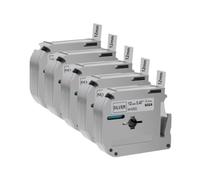 TBXwsofl 5 uds 12mm MK Cinta de Etiquetas MK231 MK-231 MK-131 431 631 Compatible con Suministros de Impresora Funciona con PT-70 PT-80(5PK Black on Silver)