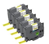 TBXwsofl 5pcs 11.7 mm HSE631 Cinta DE Etiqueta de Tubo de retiro de Calor HSE631 HSE 631 HSE 631 Negro en Amarillo Funciona con máquinas de Fabricantes de Etiquetas compatibles para etiquetar