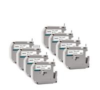 TBXwsofl 5PK 8PK 10PK MK231 Reemplazo para Cinta M 12mm Negro sobre Blanco Compatible con Suministros de Impresora PT-90 PT-70 PT-65 PT-85(8PK Black on White)