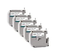 TBXwsofl 5PK 8PK 10PK MK231 Reemplazo para Cinta M 12mm Negro sobre Blanco Compatible con Suministros de Impresora PT-90 PT-70 PT-65 PT-85(5PK Black on White)