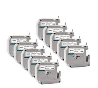 TBXwsofl 5PK 8PK 10PK MK231 Reemplazo para Cinta M 12mm Negro sobre Blanco Compatible con Suministros de Impresora PT-90 PT-70 PT-65 PT-85(10PK Black on White)
