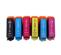 TBXwsofl 6coloros Cartucho de Tinta Compatible con EP-881AW EP-881AB EP-881AR EP-881AN EP-882AW EP-882AB EP-882AR EP-883AW EP-883AB EP-883AR EP-884AW EP-884AB EP-884AR Printers(1SET(6PC))