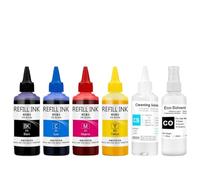 TBXwsofl Botella de Tinta ecosolvente de 100ML, Compatible con Suministros de Impresora DX5 DX6 DX7 DX10, Cabezal de impresión 4800 4880 R2000 TX800 1390 1500W L800 L1800(BK C M Y CS CO)