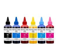 TBXwsofl Botella de Tinta ecosolvente de 100ML, Compatible con Suministros de Impresora DX5 DX6 DX7 DX10, Cabezal de impresión 4800 4880 R2000 TX800 1390 1500W L800 L1800(BK C M Y LC LM)