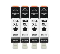 TBXwsofl Cartucho de Tinta 364XL Compatible con los Modelos de Impresora Photosmart 5510 5515 6510 B010a B109a B209a 3070A 3520 3522 4620 5511 5512 Impresora para número de Pieza 364XL(4PCS Black)