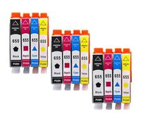 TBXwsofl Cartucho de Tinta 655XL Compatible con Suministros de Impresora Deskjet 4615 3520 3525 4620 4625 5525 6520 6525(3 Set)
