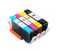 TBXwsofl Cartucho de Tinta Compatible con 364XL para impresoras DeskJet 3070A, 3520, Photosmart 5510, 5520, 6510, 6520, 7510(4pcs(no Photo Black))