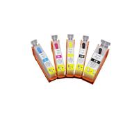 TBXwsofl Cartucho de Tinta Recargable de 5 Piezas con Chip de Auto Compatible para IP3600 IP4600 MP540 MP620 MP630 MX860 MX870 Impresoras(America PGI-220)