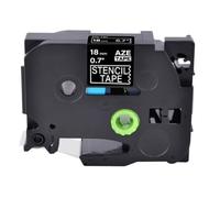 TBXwsofl Cassette de Cinta de Plantilla de Grabado no Adhesivo 18mm 24mm 36mm Negro Compatible con Suministros de Impresora STE-141 STE-151 STE-161(18mm)