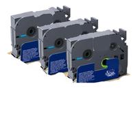 TBXwsofl Cinta Adhesiva acrílica TZ de 12mm, 3 uds., S631 S621 S611, Compatible con Suministros de Impresora para número de Pieza TZeS631 TZe S631(Black on Clear)