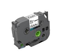 TBXwsofl Cinta de Etiqueta Impermeable TZE S141 Negro en 18 mm Transparente Compatible con PT 1000 Printer TZ S141 TZE S141 Cinta Adhesiva