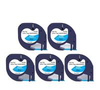TBXwsofl Cinta de etiquetado de 5pk 12 mm Compatible con la Impresora LT-100H 91200 91201 91202 91203 91204 91205 12267 Reemplazo de Cinta de Letrratag(Black on Blue)