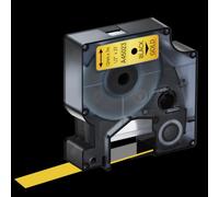 TBXwsofl Cinta de Etiquetas Negra sobre Blanca de 12 mm x 7 m, 4 Unidades compatibles con consumibles de Impresora para el número de Pieza 45013 45010 45015 45016(Black on Gold)