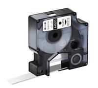 TBXwsofl Cinta de Etiquetas Negra sobre Blanca de 12 mm x 7 m, 4 Unidades compatibles con consumibles de Impresora para el número de Pieza 45013 45010 45015 45016(Black on White)