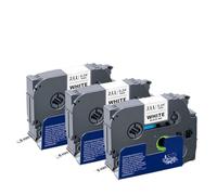 TBXwsofl Cinta de Etiquetas TZe211 de 6mm, 3 Piezas, Compatible con Suministros de Impresora TZe111 TZe411 TZe511 TZe611 TZe711(Black on White)