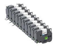 TBXwsofl Cinta de Etiquetas TZE251 de 24mm Compatible con Suministros de Impresora para el número de Pieza TZE251 151 451 551 651 751 Uso con PT H500 PTD600(10PK Black on White)