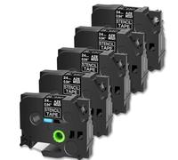 TBXwsofl Cinta de Plantilla 5PK, Negra, no laminada, Compatible con los Modelos de impresoras de Etiquetas PT-1500 PT-530 STe 141 151 161 para número de Pieza 8K1927225B(5Pcs 24mm)