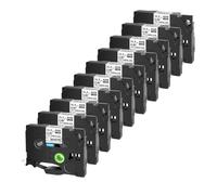 TBXwsofl Cinta de Tubo termorretráctil de 5/10PK12mm Compatible con Modelos de Impresora, Cintas de 6/9/12/18/24mm para número de Pieza Hse-231(10PK Black on White)
