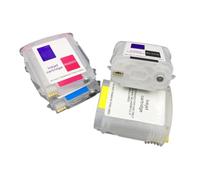 TBXwsofl Conjunto de Cartucho de Tinta Recargable vacío Compatible con 84 85 Trabajos con DesignJet 130 130GP 130NR 30 30GP 30N 90 90GP 90R Impresoras