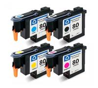 TBXwsofl El Cabezal de impresión Compatible para la Impresora DesignJet Funciona con C4820A C4821A C4822A C4823A User Ins 80 1050 cm 1055cm 1050c más BK C M Y(1Set BK C M Y)