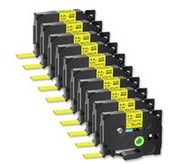 TBXwsofl Etiqueta de Tubo termorretráctil 10PK Compatible con Suministros de Impresora HS HSe-621 8,8mm Negro sobre Amarillo para número de Pieza HS HSe-621