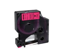 TBXwsofl Etiqueta Negra sobre Rosa Fluorescente de 12 mm 4X Compatible con consumibles de Impresora LabelManager 160 280 para el número de Pieza D1 1933238-1 1933238-2(Black on Flu Pink)