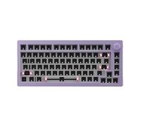 TBXwsofl Kit de Teclado Barebone 75% RGB, versión ANSI ISO de Intercambio en Caliente, Metal mecánico CNC con Estructura de Montaje de Junta Compatible con M1 DIY(Purple ANSI)