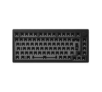 TBXwsofl Kit de Teclado Barebone 75% RGB, versión ANSI ISO de Intercambio en Caliente, Metal mecánico CNC con Estructura de Montaje de Junta Compatible con M1 DIY(Black ISO)