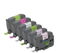 TBXwsofl La Cinta de Etiqueta Compatible con 6pk de 12 mm Funciona con TZE231 TZE MQE31 TZEMQF31 TZEMQ531 TZEMQG35 TZEMQP35 para el Fabricante de Etiquetas PT(6PK Mix Label 02)