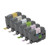 TBXwsofl La Cinta de Etiqueta Compatible con 6pk de 12 mm Funciona con TZE231 TZE MQE31 TZEMQF31 TZEMQ531 TZEMQG35 TZEMQP35 para el Fabricante de Etiquetas PT(6PK Mix Label 03)