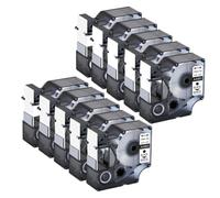 TBXwsofl Paquete de 10 Cintas de Etiquetas Negras sobre Blancas, estándar de 19 mm para Impresora LabelManager 300 420P, Compatible con Suministros de Impresora para Cinta número de Pieza D1 45803