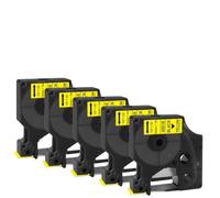 TBXwsofl Paquete de 5 Cintas D1 Negras sobre Blancas de 12mm 45013 compatibles con LabelManage LM 160 420P 280 Suministros de Impresora para el número de Pieza 45013(5PK Black on Yellow)