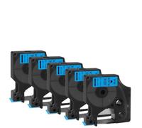 TBXwsofl Paquete de 5 Cintas D1 Negras sobre Blancas de 12mm 45013 compatibles con LabelManage LM 160 420P 280 Suministros de Impresora para el número de Pieza 45013(5PK Black on Blue)