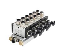 TBZFNZXF 4R210-08 2F-10F - Válvula manual de 2 vías, 5 posiciones, interruptor neumático de empuje y tracción de la válvula de combinación de válvula direccional (12 en 10 salidas)