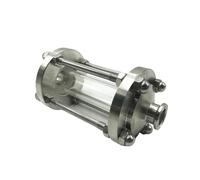 TBZFNZXF Abrazadera triple de acero inoxidable 304 de flujo de 3/4 pulgadas de vidrio de visión de 25 mm