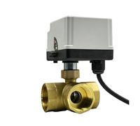 TBZFNZXF CR02 - Válvula de bola motorizada de 3 vías, 1/2 pulgadas, 3/4 pulgadas, 1 pulgada, 2 pulgadas, 3 vías, control de dos líneas con interruptor manual (tipo T _ 220VAC)