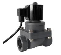 TBZOQAID Válvula solenoide de UPVC Resistente a la corrosión, Normalmente Cerrada, for Exteriores, Impermeable, 24 V, 220, DN15, DN20, DN25, DN32, DN40, DN50(Dn15,DC24V)