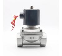 TBZOQAID Válvula solenoide eléctrica de Acero Inoxidable Normalmente Cerrada 220 V, 24 y 12 for Agua, Aire, Rosca Hembra G&BSP DN40 DN50(Dn40,DC24V)