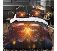 TBZXEEWOE Acción de Guantes de Boxeo Funda de Edredón Diseño 3D Juego de 3 Piezas Cierre de Incluye Fundas de Almohada Lavables Póster de Deporte de Lucha Funda Edredon for Ancianos Double（200x200cm）