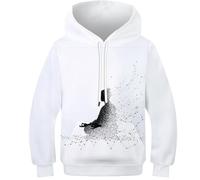 TBZXEEWOE Arte de meditación Sudaderas Teen Impreso 3D Fashion Arte trascendental Capuchas Niños Niñas - Jersey con Bolsillo, Mangas Largas, Suave para La Piel 11-13Y
